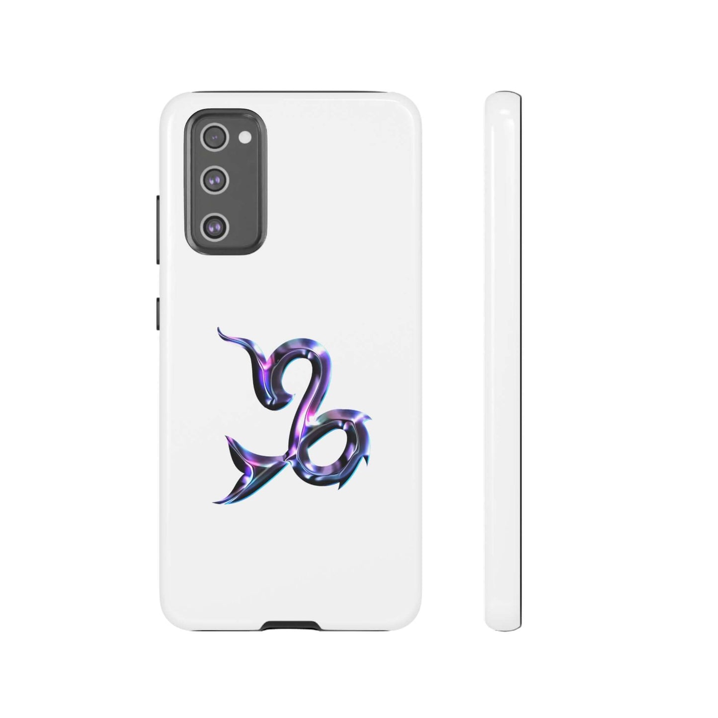 Personalized Zodiac phone case featuring a vibrant Capricorn symbol design.