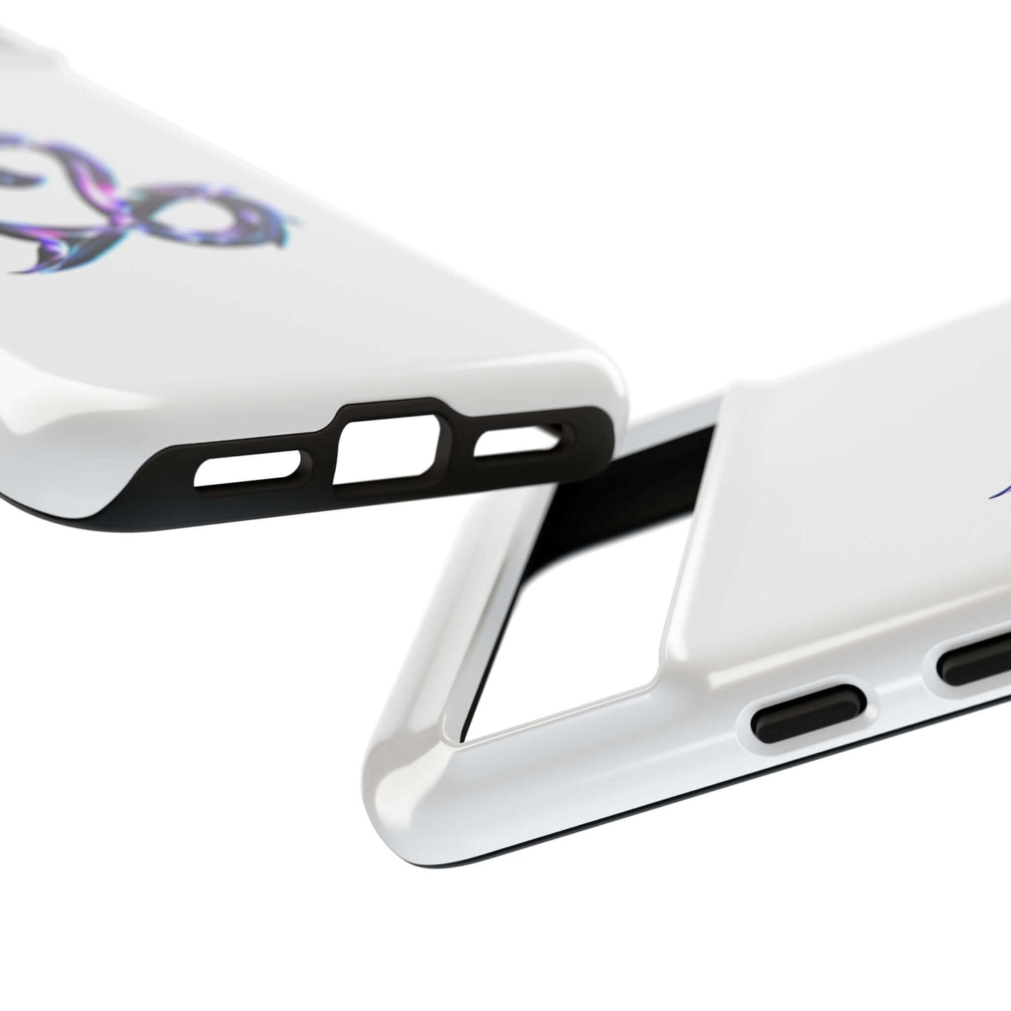 Close-up of a stylish personalized zodiac phone case with vibrant design, showcasing durable and protective features.