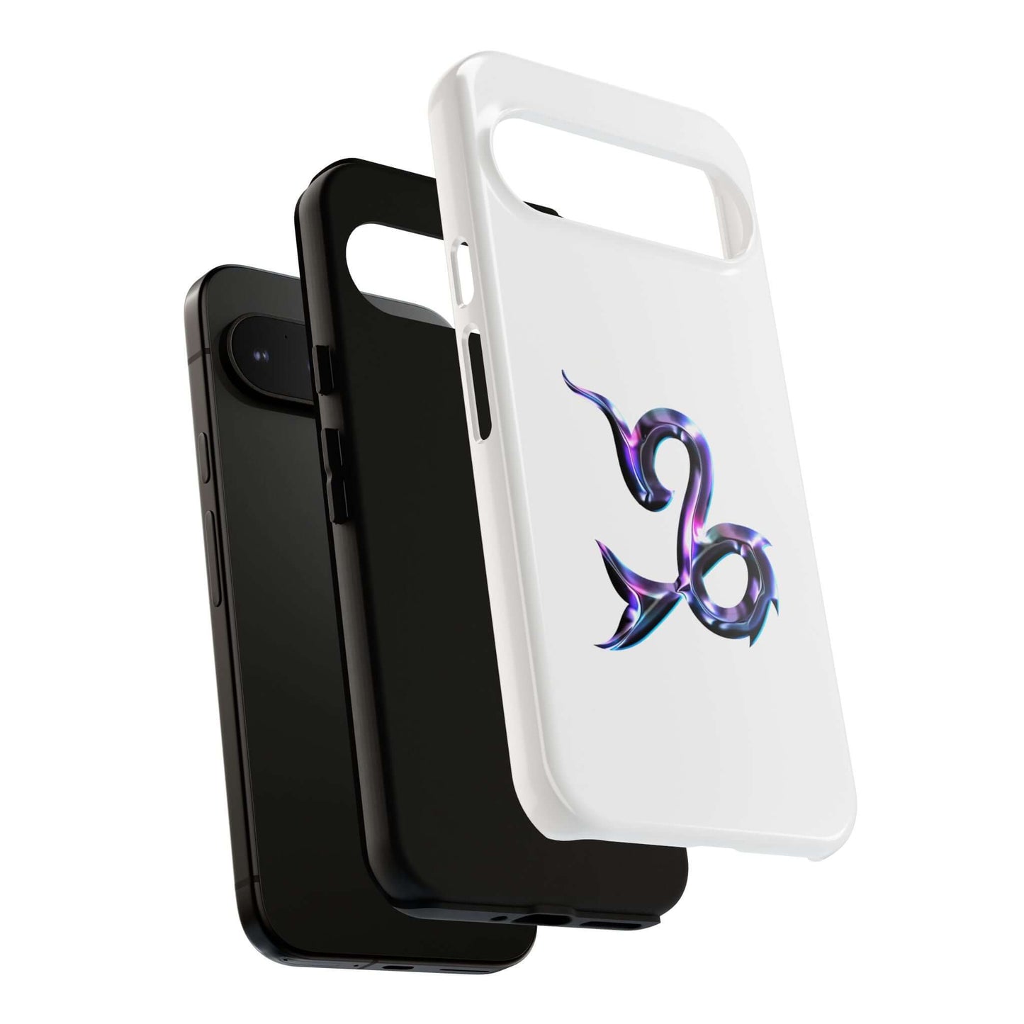 Personalized Zodiac phone cases in black and white showcasing a vibrant zodiac design for astrology lovers.
