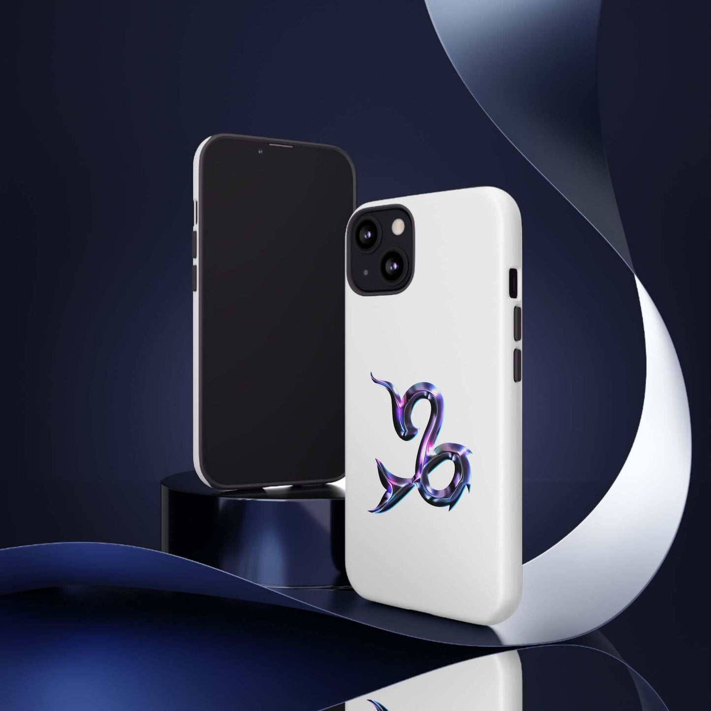 Personalized Zodiac phone case with colorful zodiac design on a white background, showcasing cosmic style.