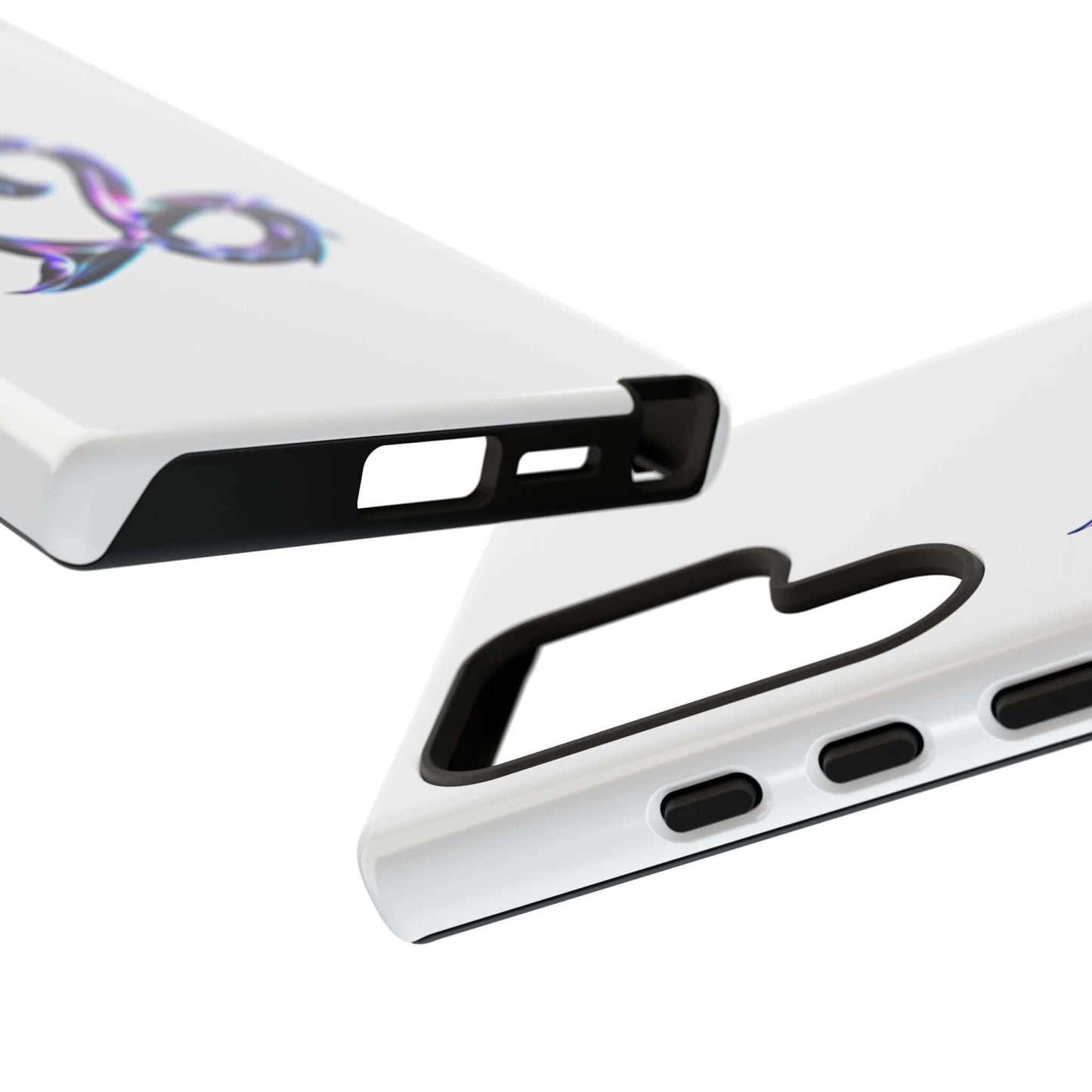 Close-up of a personalized Zodiac phone case showing vibrant design and protective features.