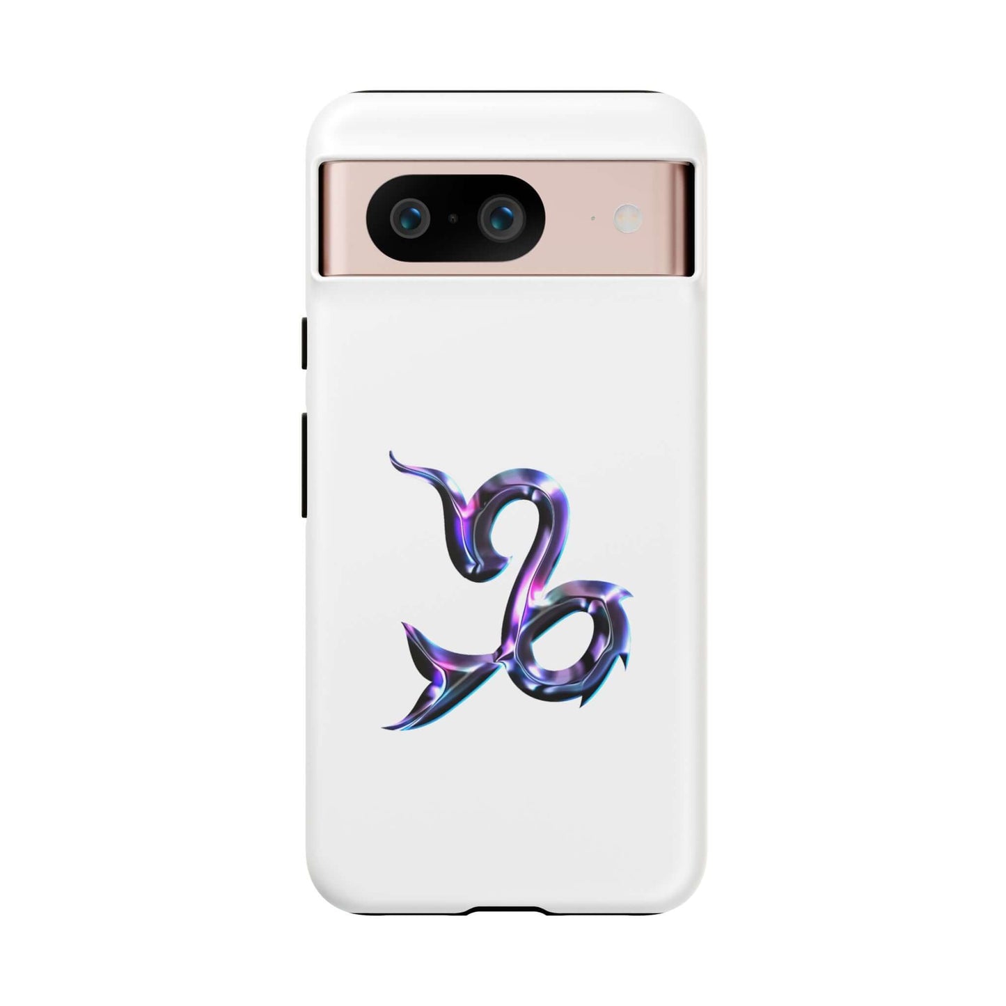 Personalized Zodiac Phone Case featuring a vibrant Capricorn symbol design against a white background.