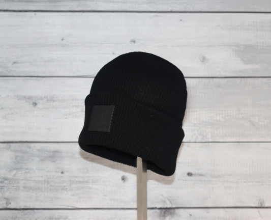 Child Wool Watch Cap – Arctic Gear Beanie for Cold Weather in black wool, perfect for kids' cold-weather adventures.