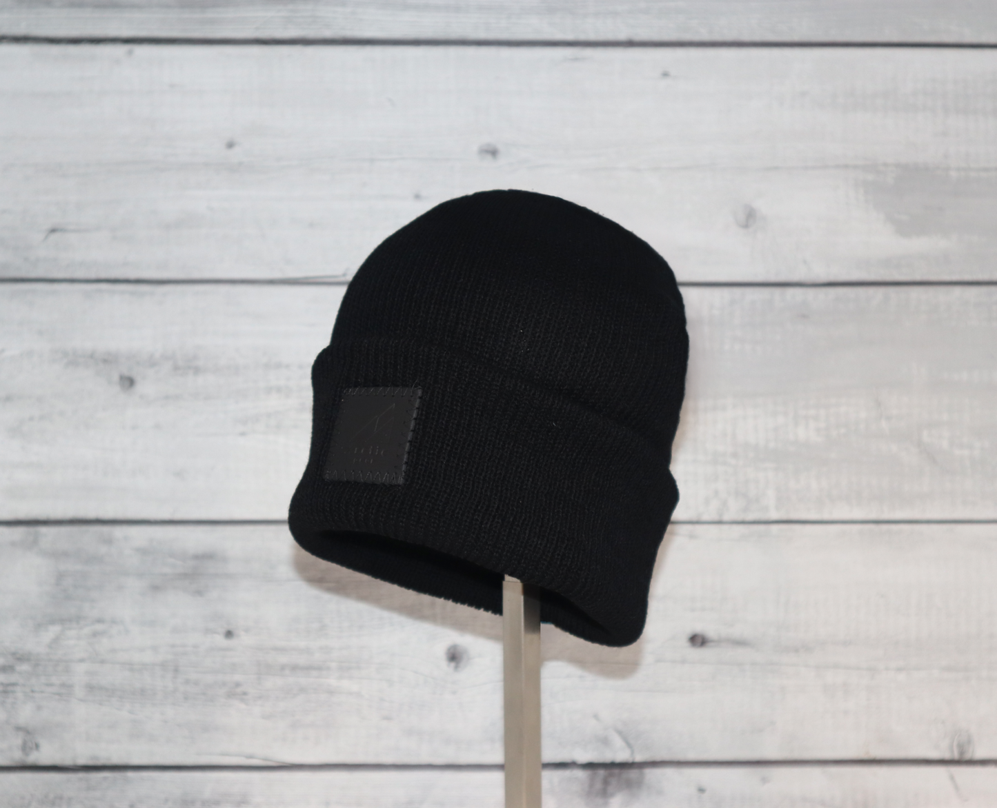 Child Wool Watch Cap – Arctic Gear Beanie for Cold Weather in black wool, perfect for kids' cold-weather adventures.