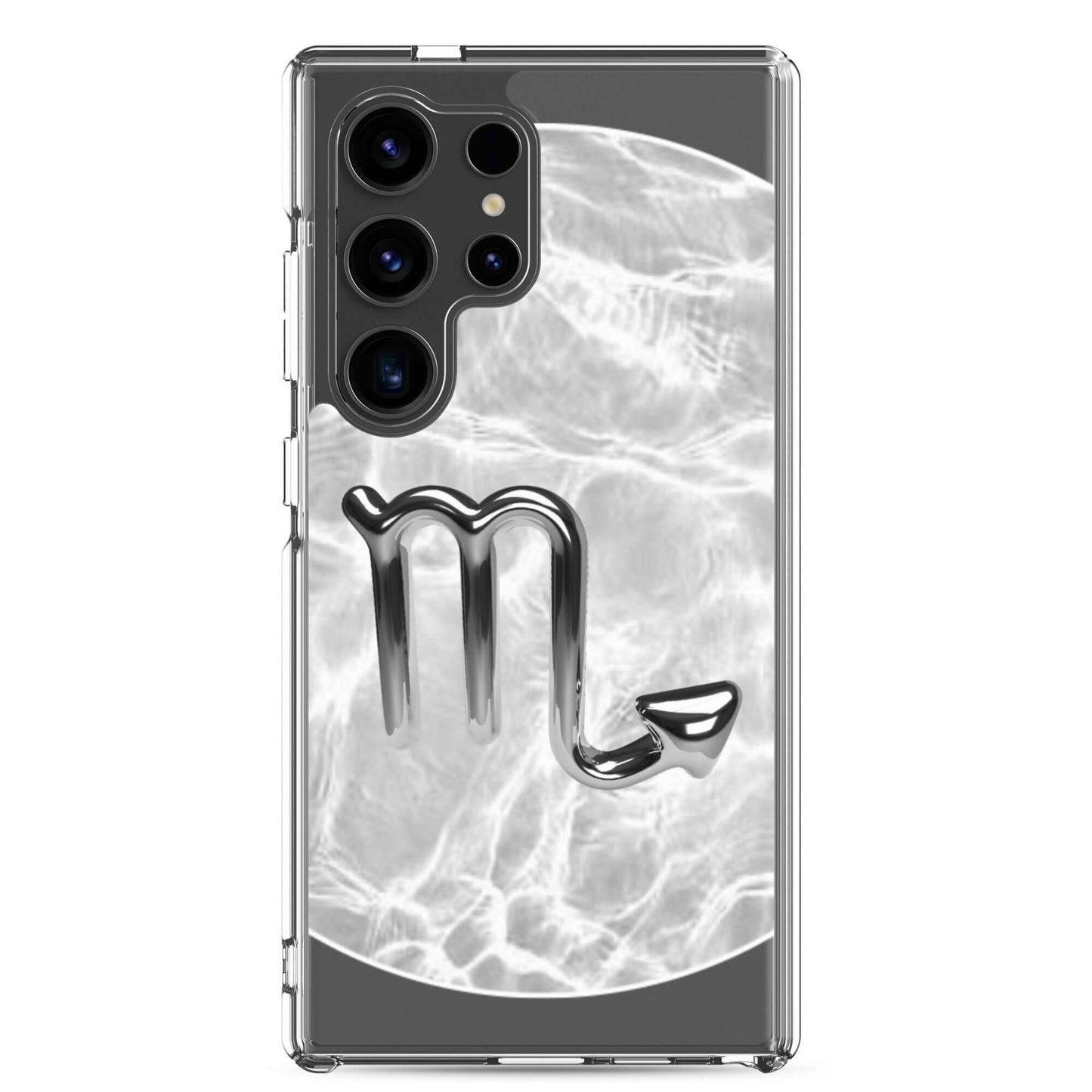 Zodiac Scorpio Samsung Phone Case featuring Ripple Marble design with scorpion symbol on a sleek protective cover.