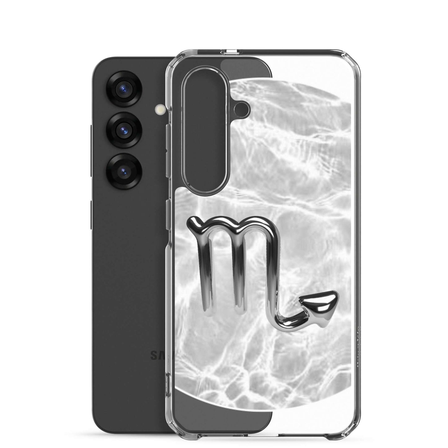 Zodiac Scorpio Samsung Phone Case with Ripple Marble design, showcasing a sleek and protective aesthetic for Scorpio fans.