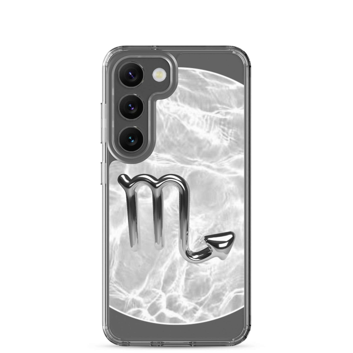 Zodiac Scorpio Samsung Phone Case with Ripple Marble finish, showcasing bold scorpion design and sleek protection.