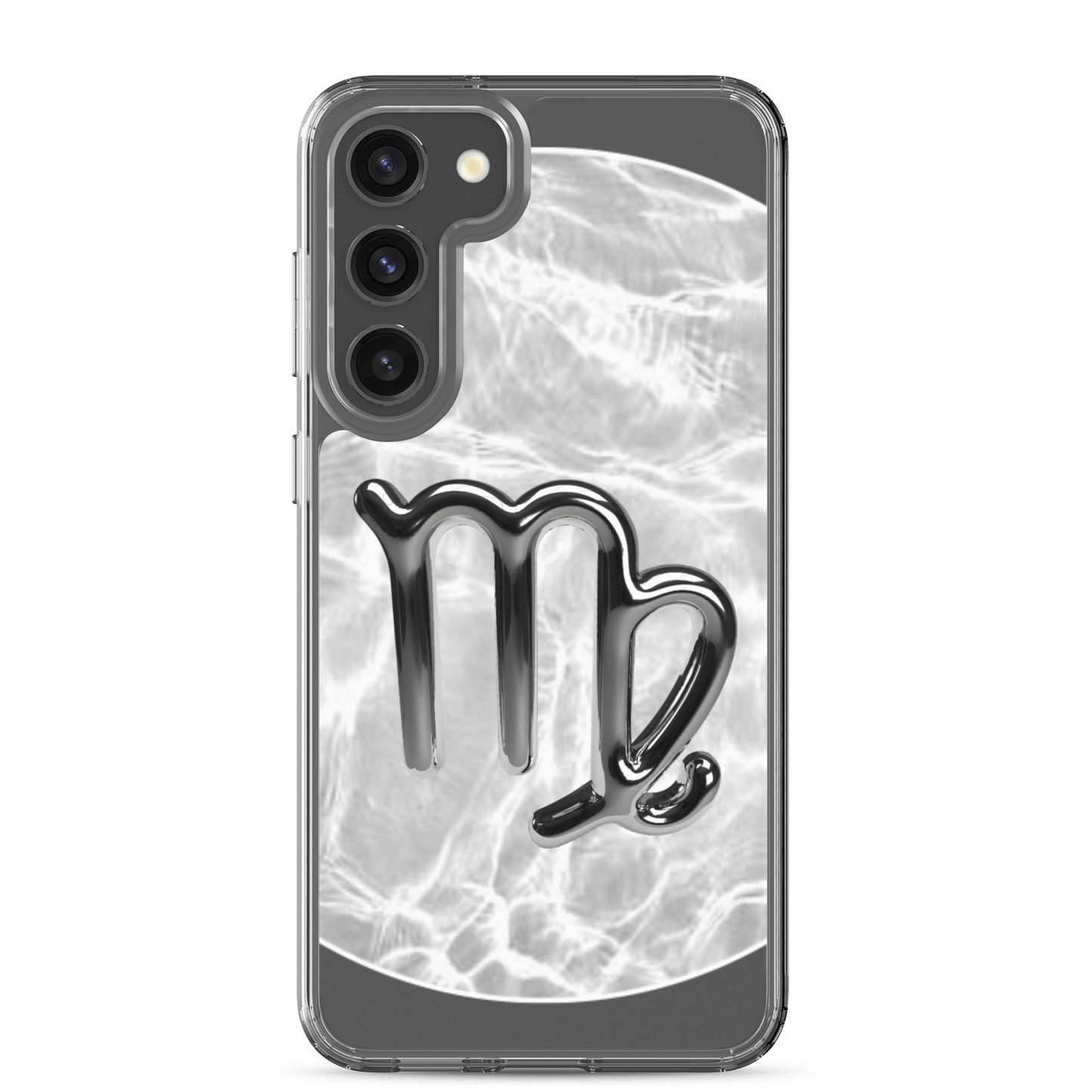 Zodiac Virgo Samsung Phone Case featuring Ripple Marble design and sleek polycarbonate protection.