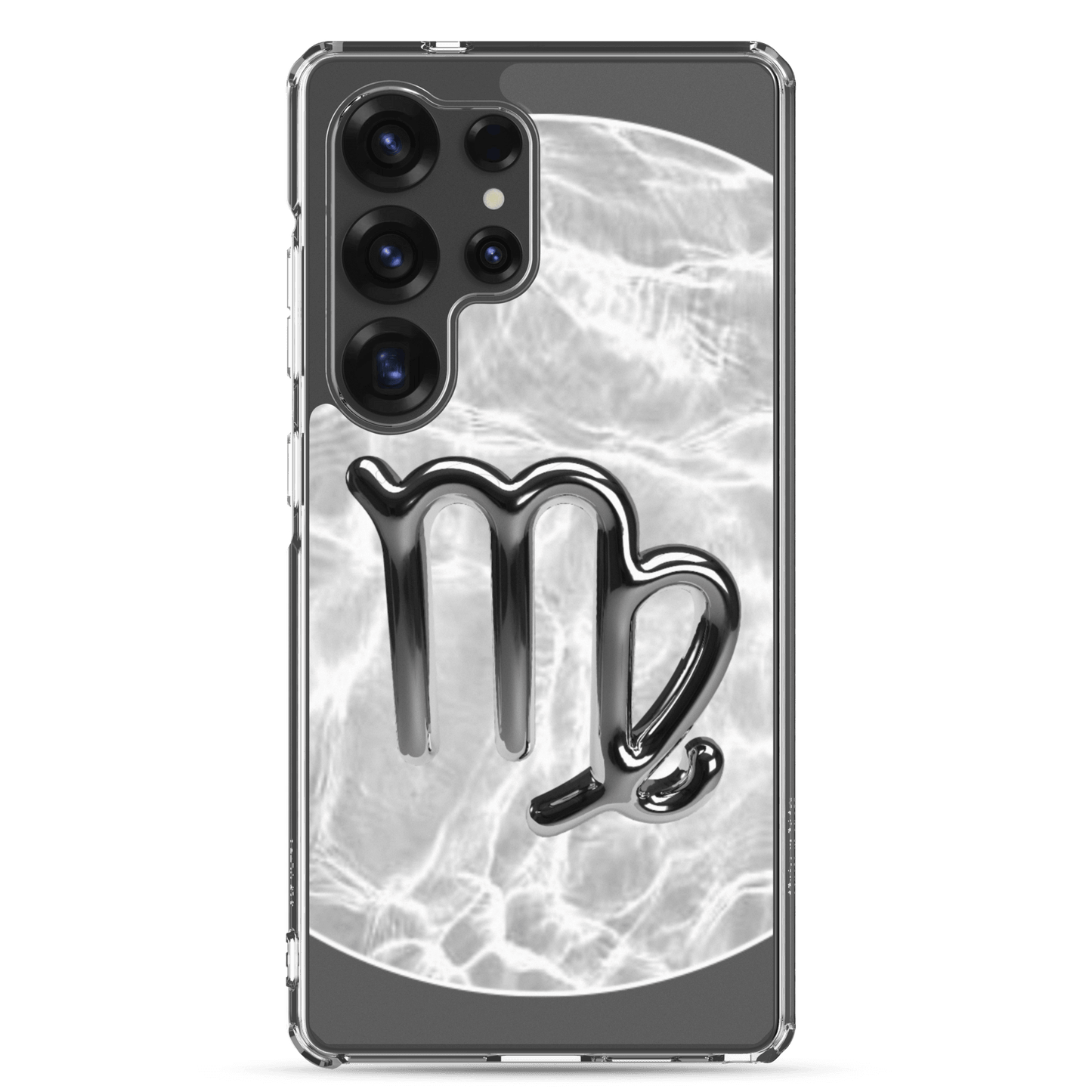 Zodiac Virgo Samsung Phone Case with Ripple Marble finish, featuring the Virgo symbol in elegant design.