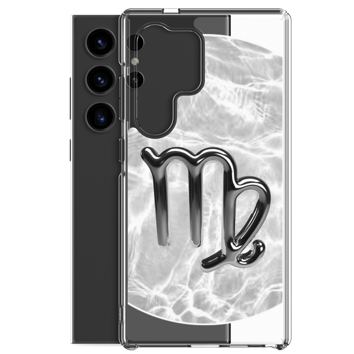 Zodiac Virgo Samsung Phone Case with Ripple Marble design, sleek polycarbonate protection for your device.