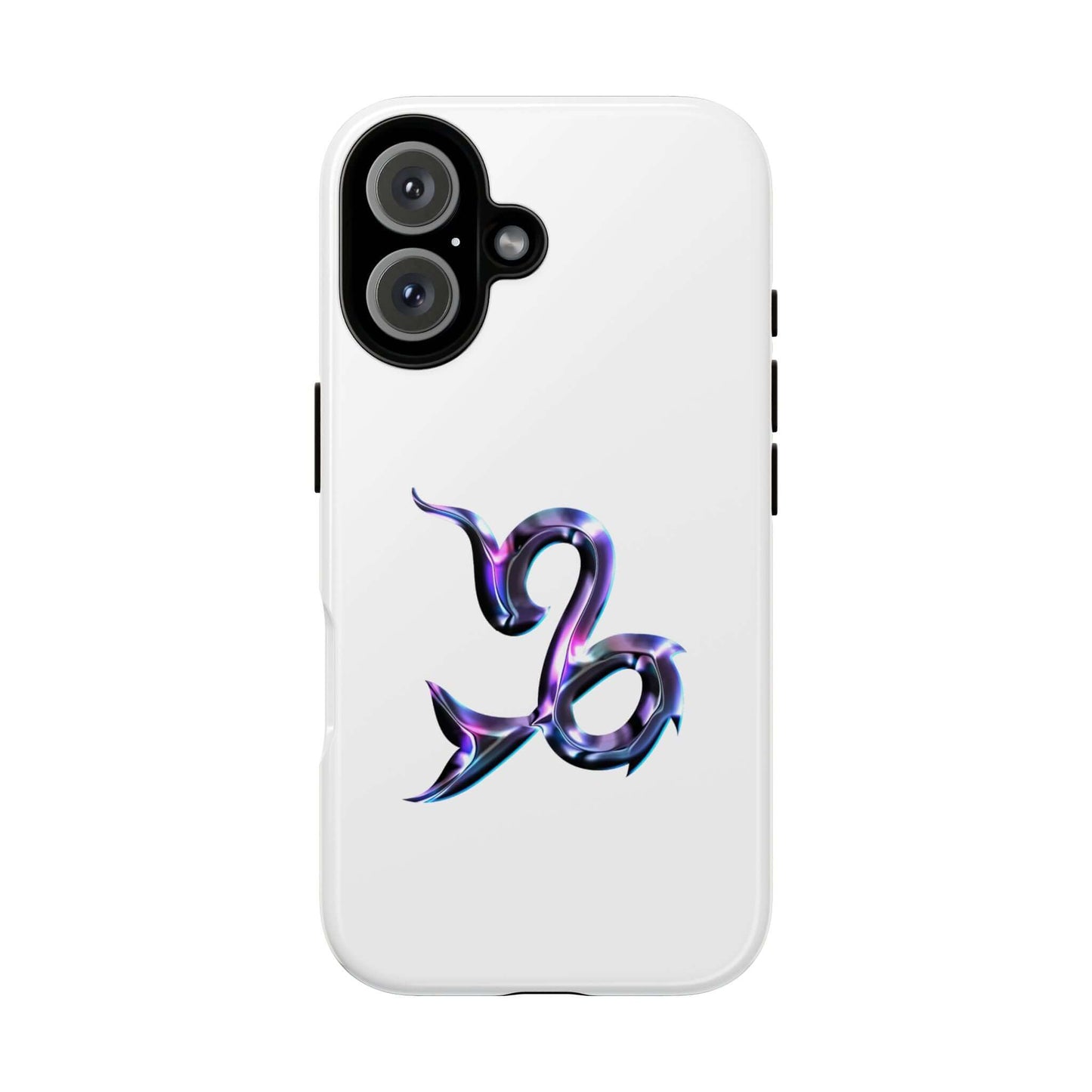Personalized Zodiac phone case featuring a vibrant Capricorn design in purple and blue hues.