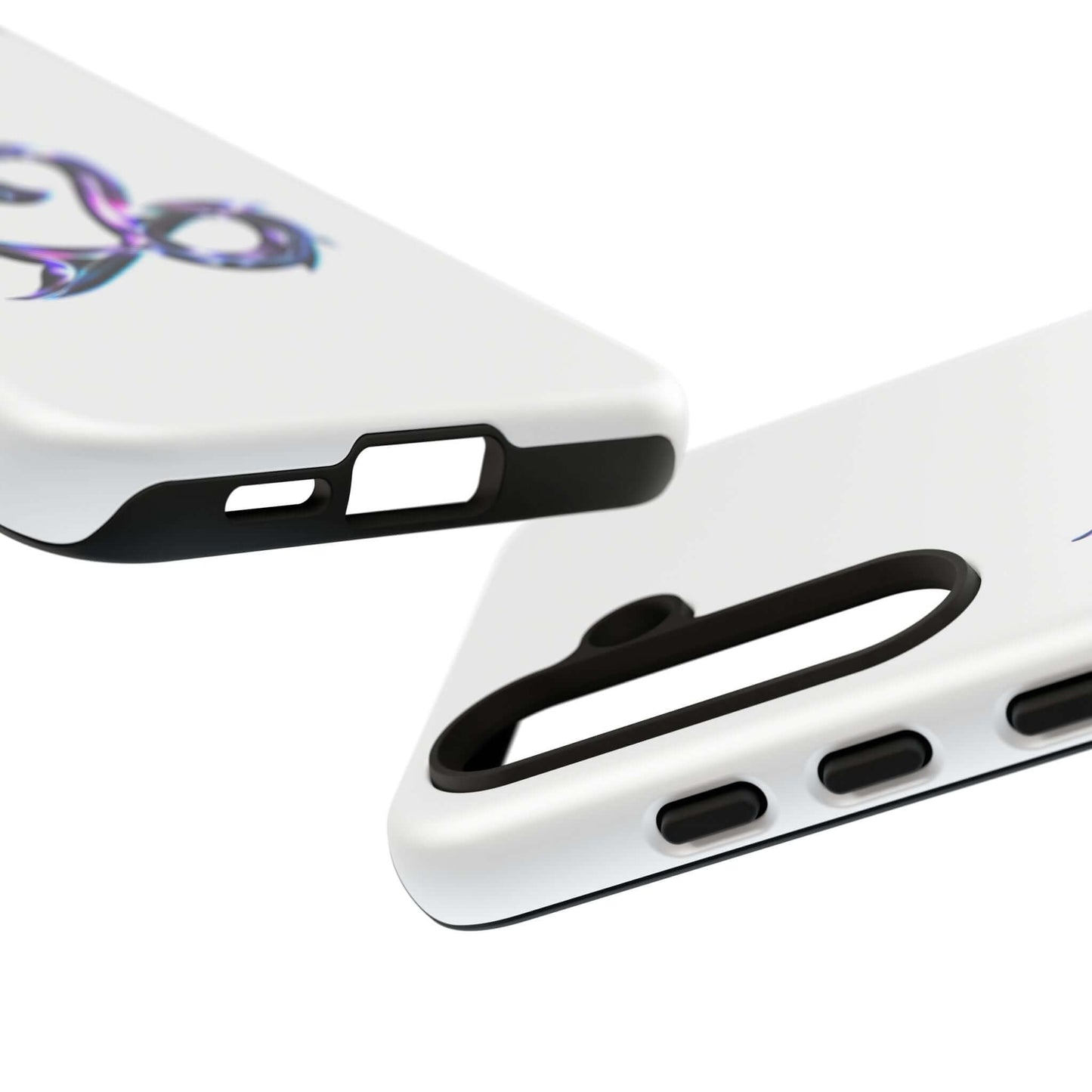 Close-up of a personalized Zodiac phone case featuring a vibrant design and durable wrap image transfer.