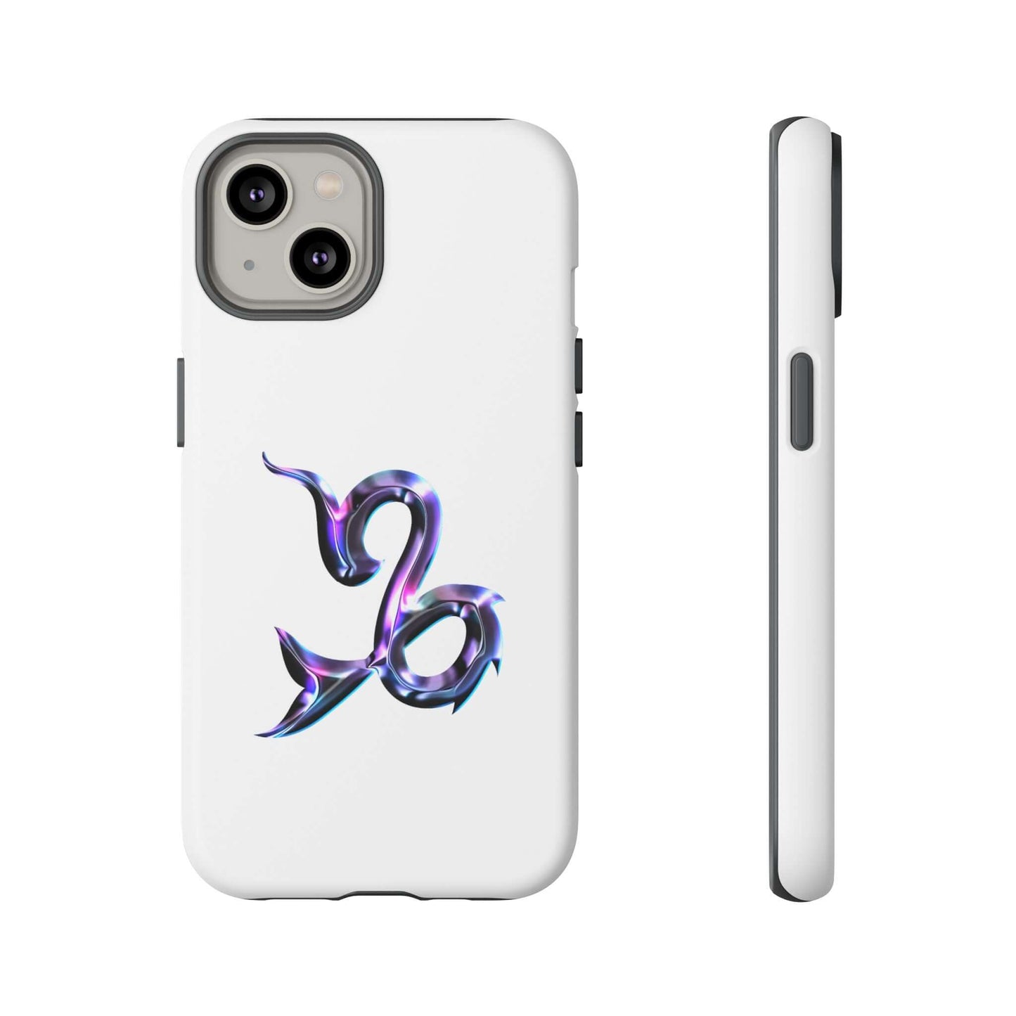 Personalized Zodiac phone case featuring a vibrant Capricorn symbol in multi-color design.