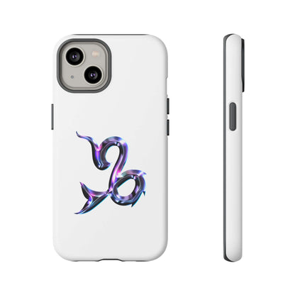 Personalized Zodiac phone case featuring a vibrant Capricorn symbol in multi-color design.