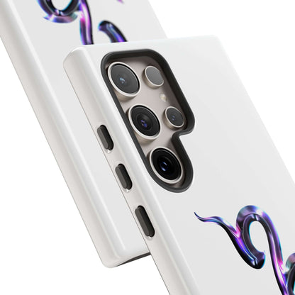 Vibrant personalized Zodiac phone case featuring a cosmic design in purple and blue tones.