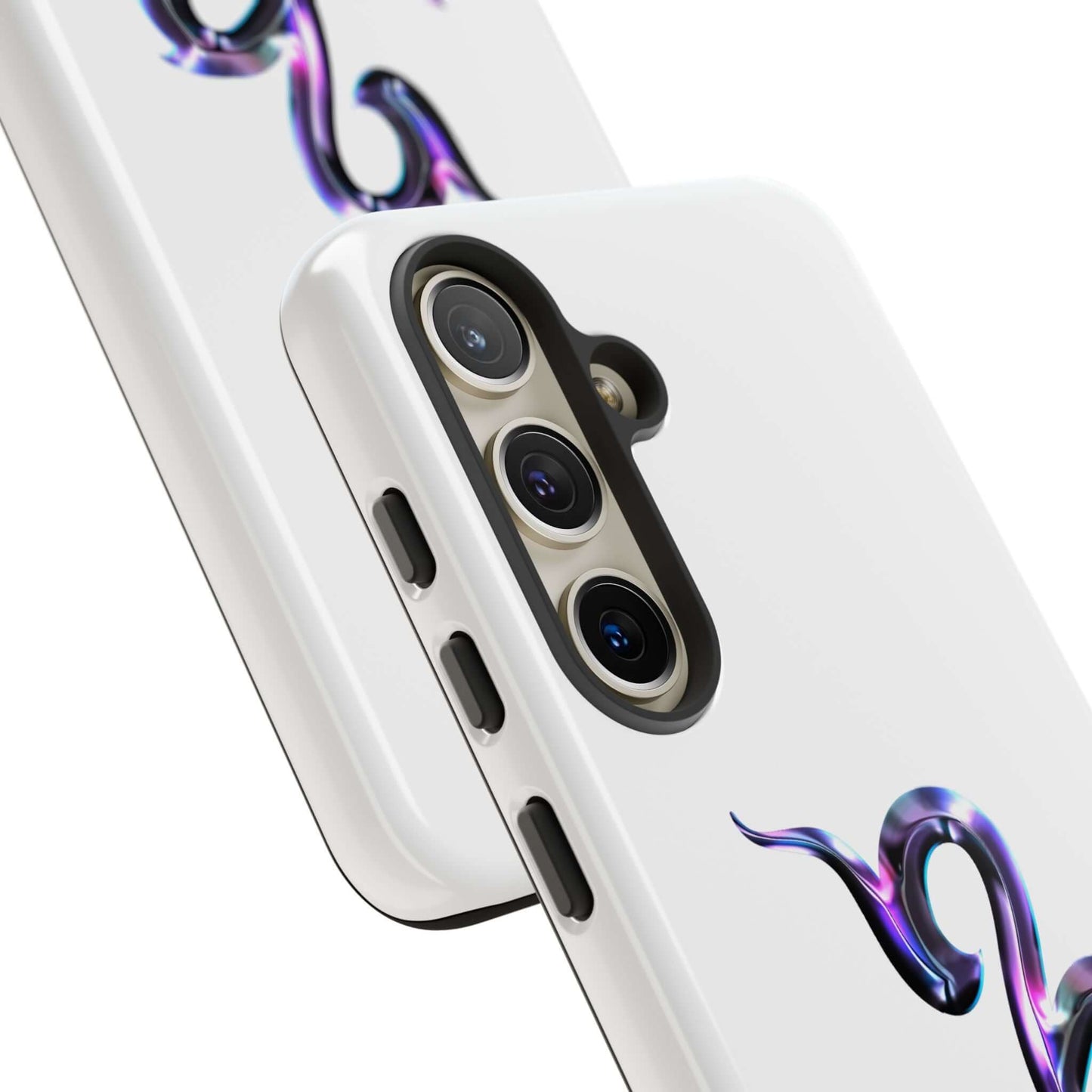 Stylish personalized zodiac phone case design featuring vibrant colors and a cosmic motif.