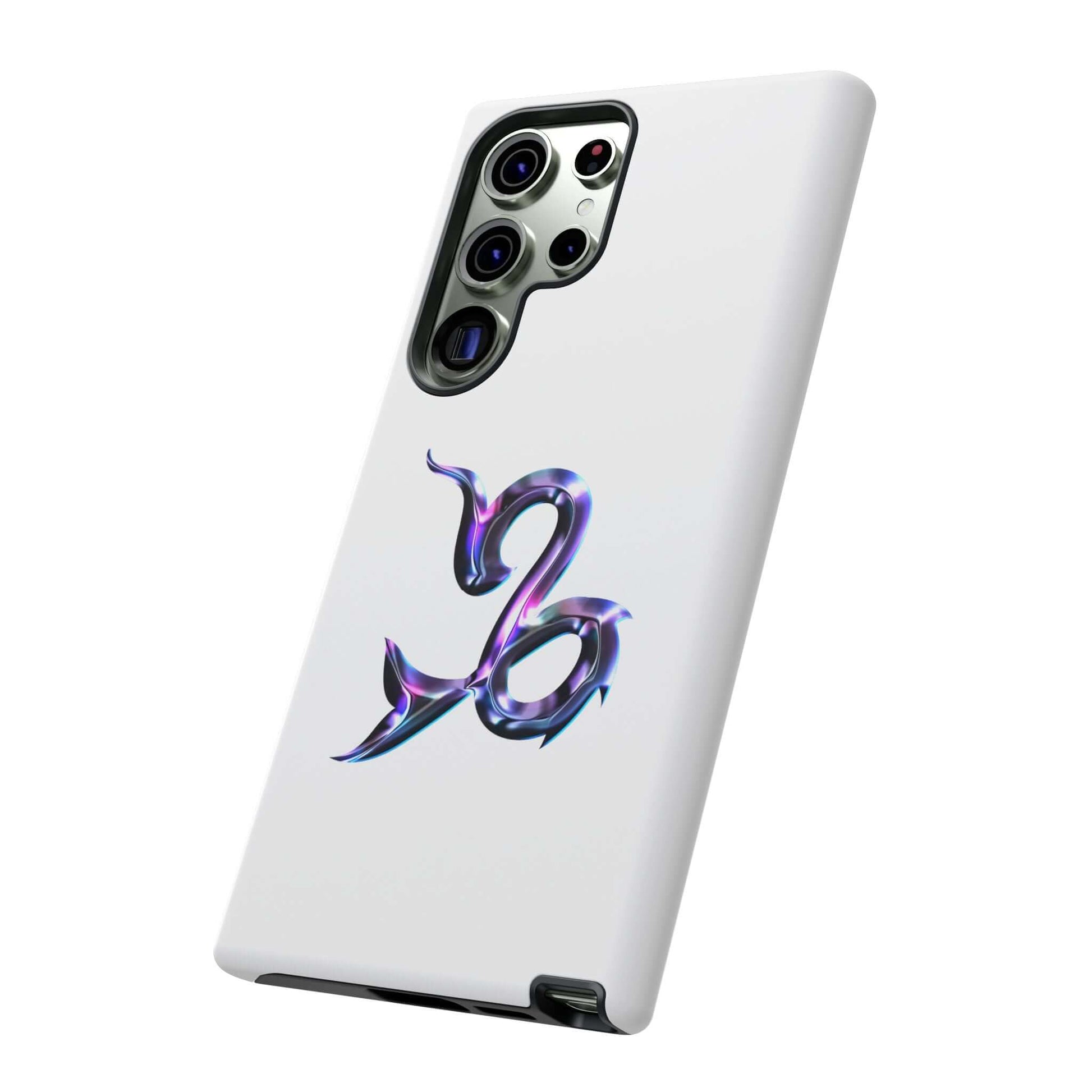 Personalized Zodiac phone case with vibrant Capricorn design, perfect for astrology lovers and unique accessories.