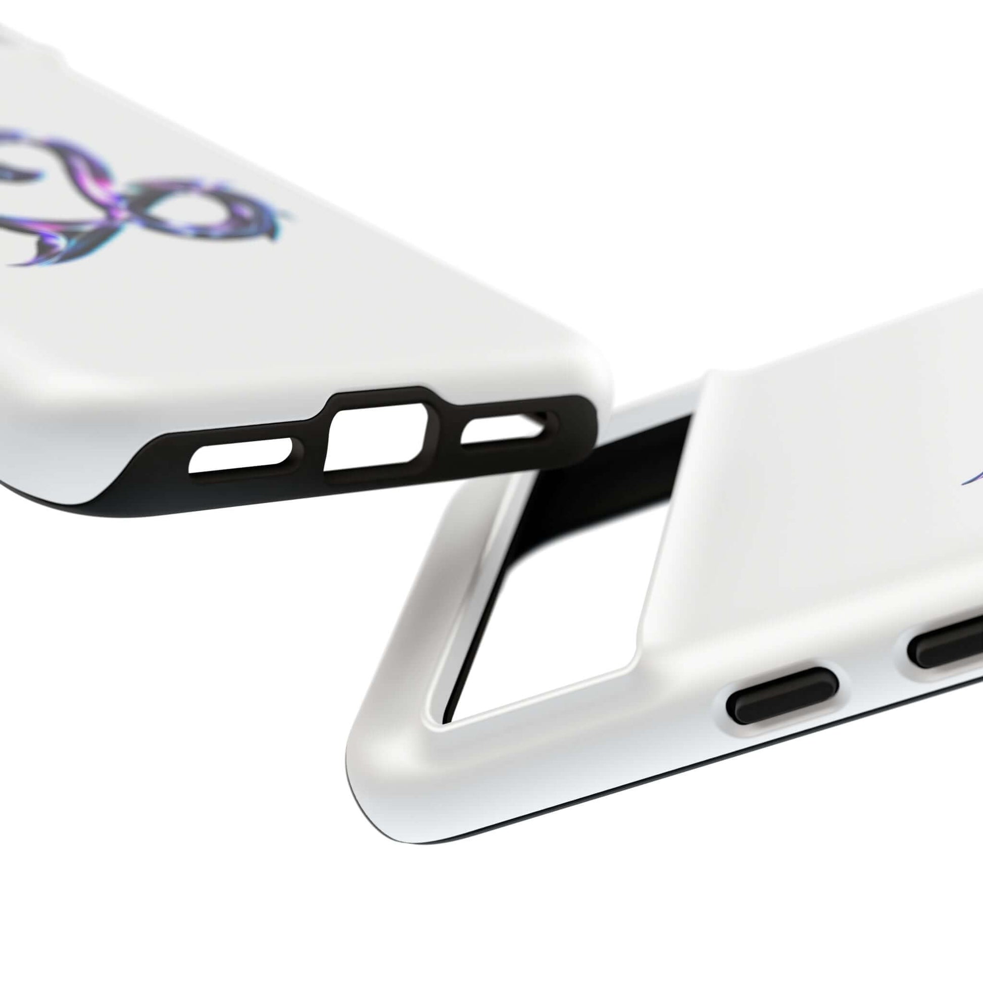 Close-up of a personalized Zodiac phone case showcasing vibrant design and protective features.