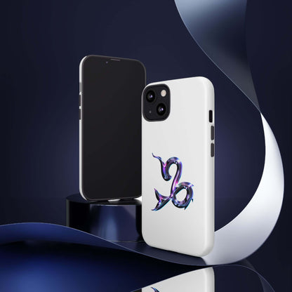 Personalized Zodiac phone case with colorful zodiac design on a white background, showcasing cosmic style.