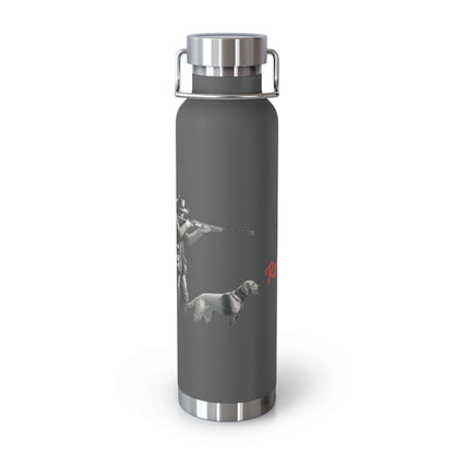 Hunter & Dog personalized copper vacuum insulated bottle for outdoor enthusiasts and adventurers.