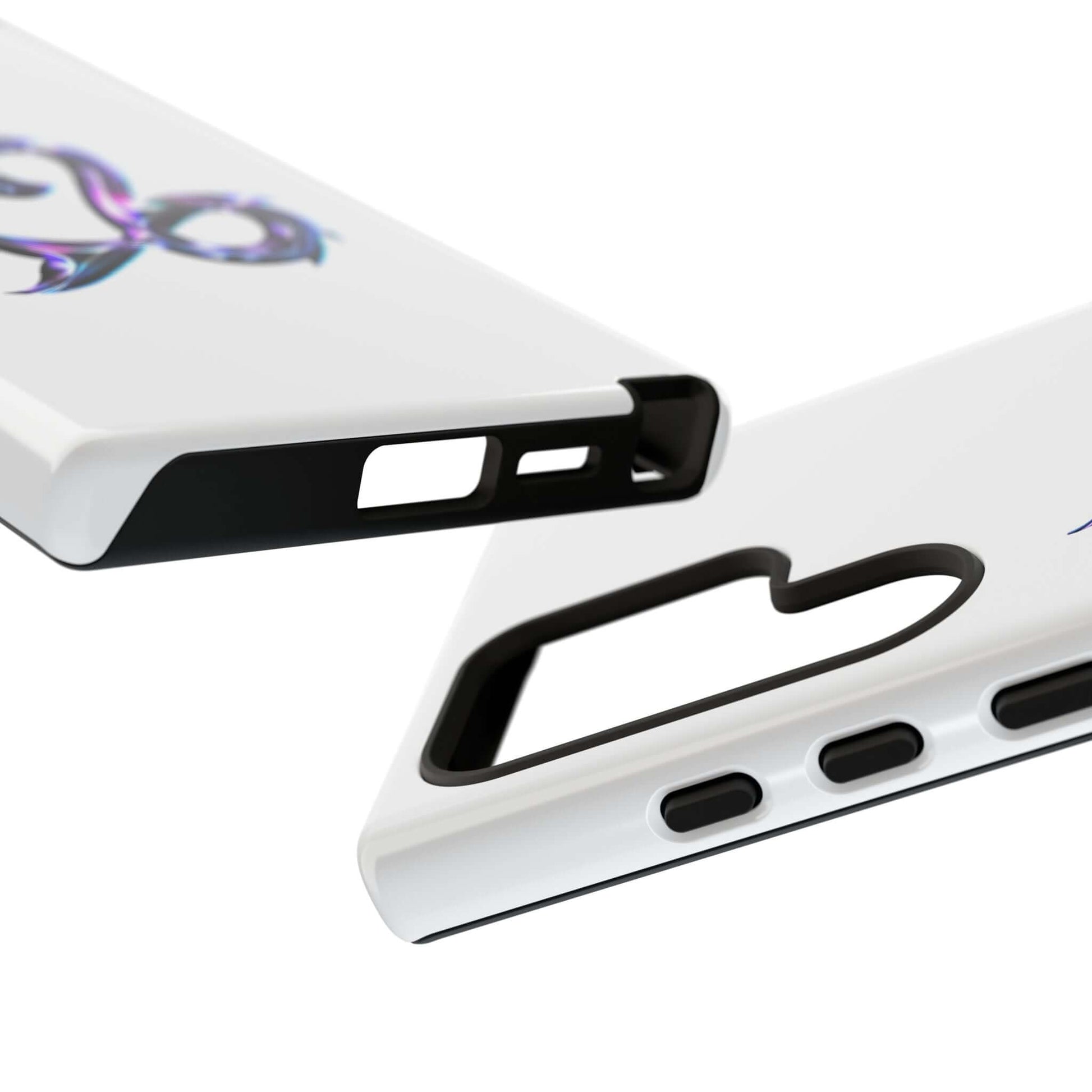 Close-up of a personalized Zodiac phone case showing vibrant design and protective features.