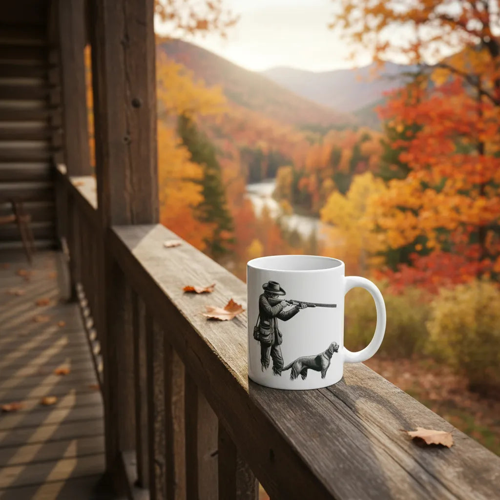 Personalized White Hunter Mug – Outdoorsy Gift for Coffee Lovers