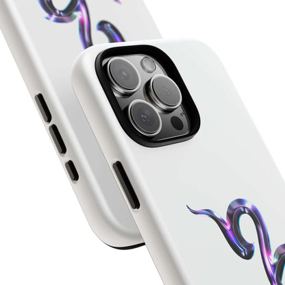 Close-up of a stylish personalized Zodiac phone case with a vibrant design, showcasing a cosmic vibe.