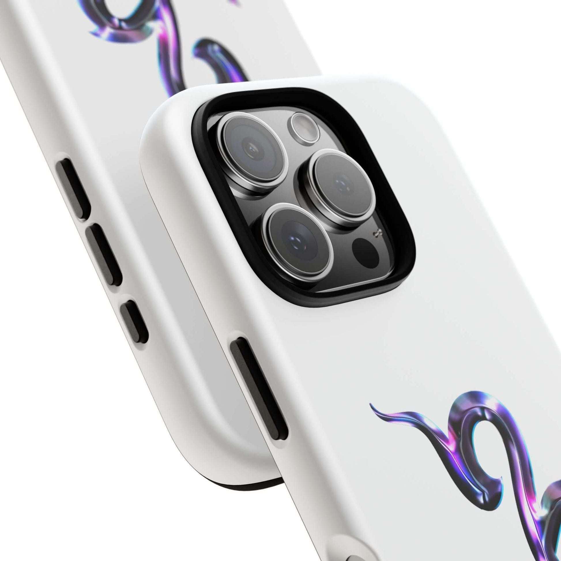 Personalized Zodiac phone case featuring a vibrant snake design, showcasing astrological flair and protection for your device.