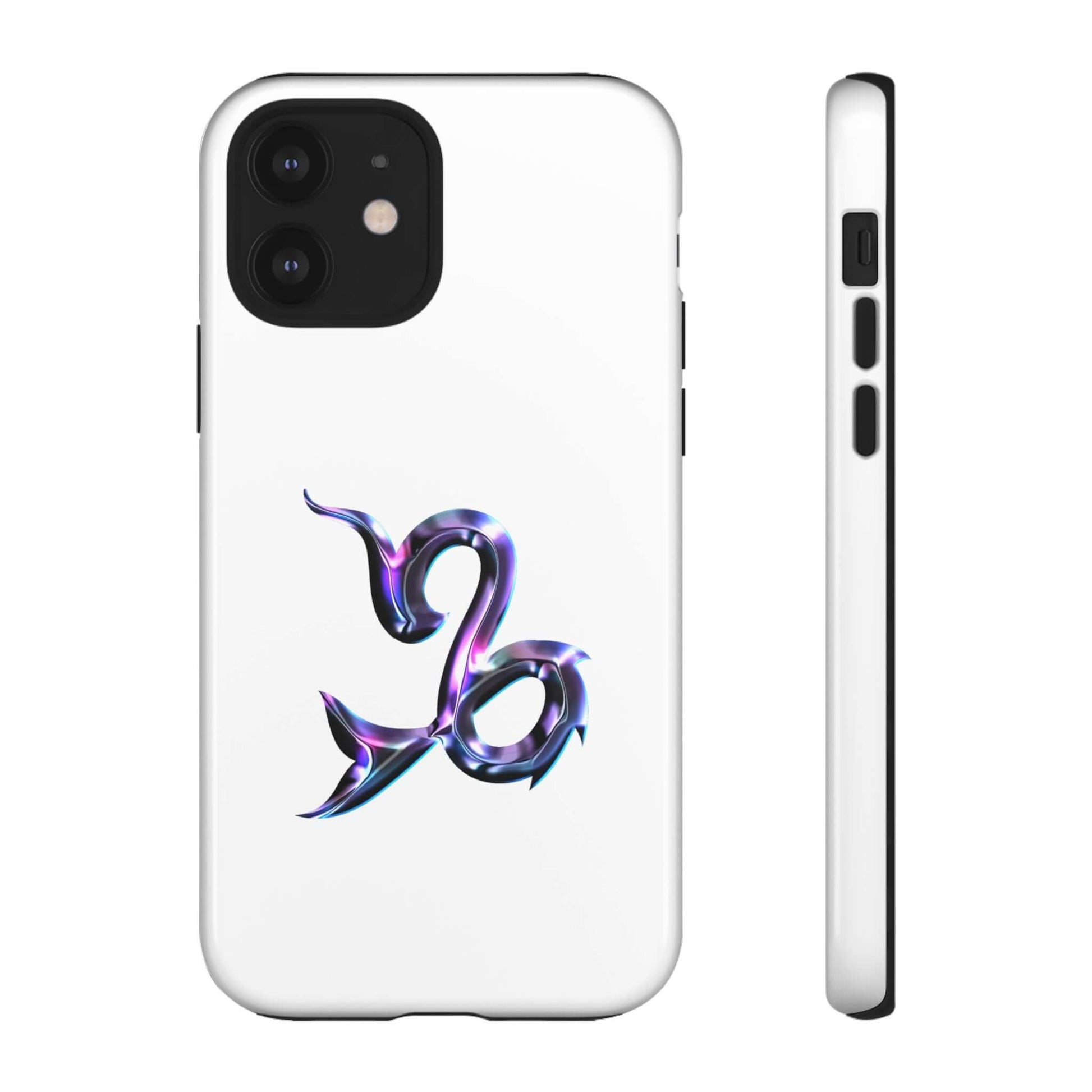 Vibrant personalized Capricorn zodiac phone case showcasing a sleek design on a white background.