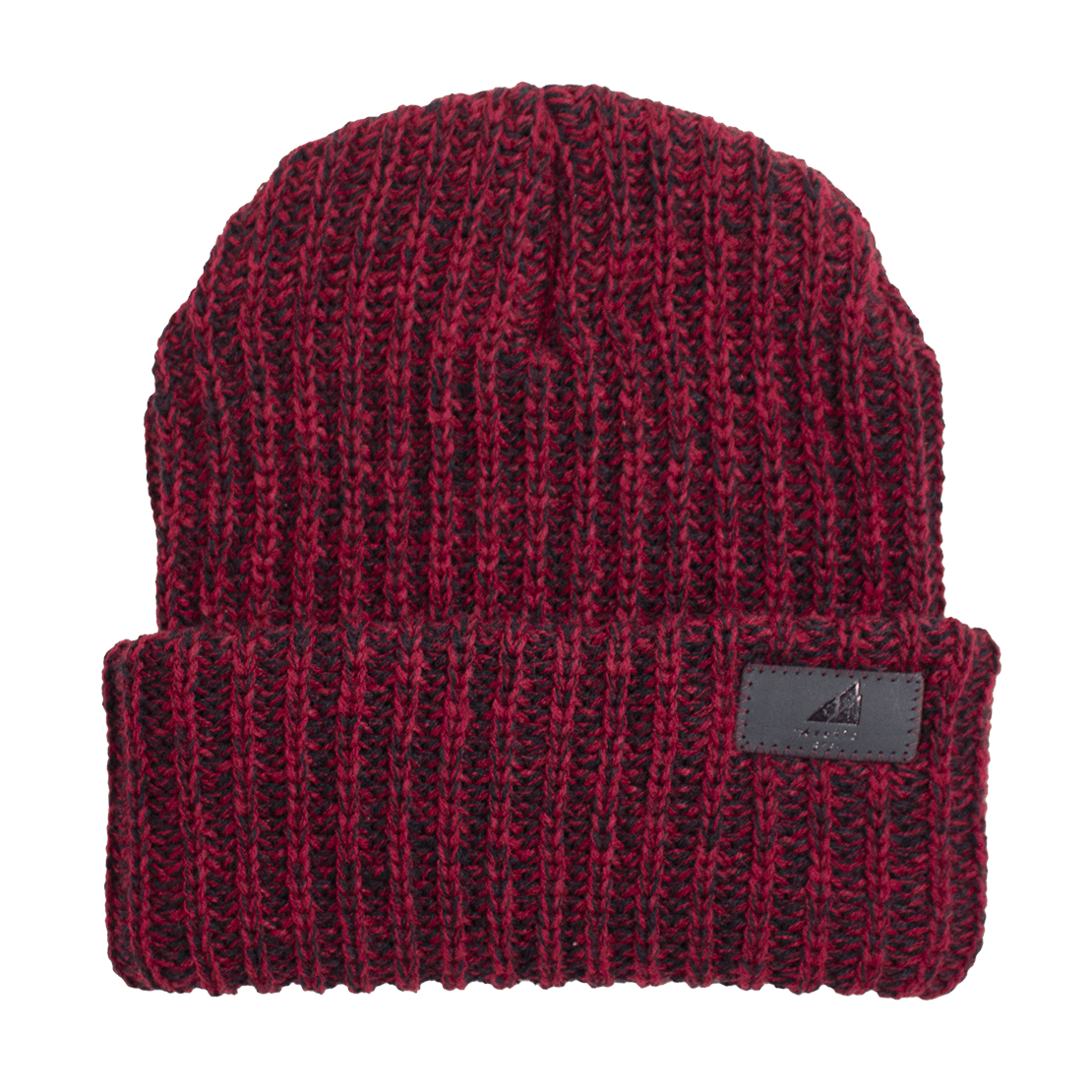 Adult Acrylic Ribbed Cuff Hat – Classic Warmth with Purpose in red, perfect for cold weather and stylish everyday wear.
