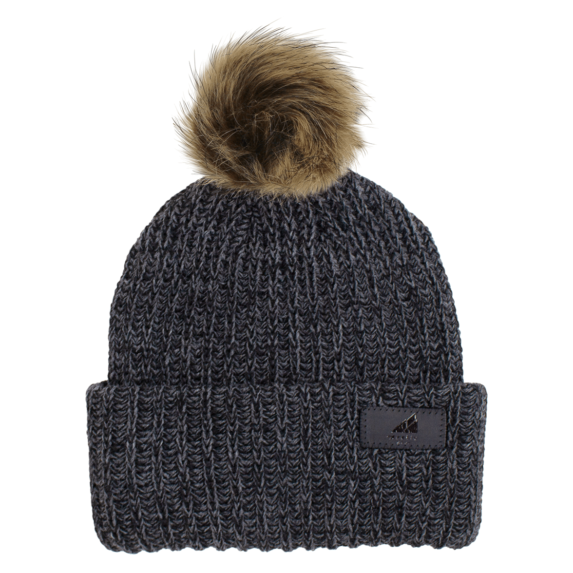 Child Acrylic Ribbed Cuff with Pom Hat – Cozy & Purposeful, soft knit beanie for kids with fur pom pom detail.