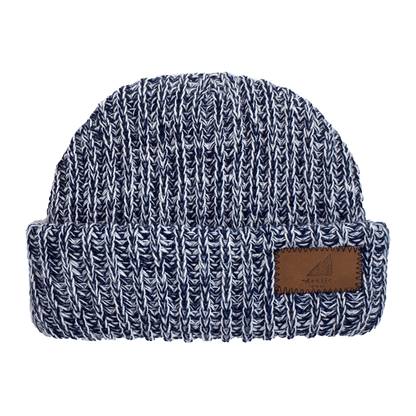 Infant Acrylic Ribbed Cuff Hat – Soft, Stretchy & Purposeful in navy blue with a cozy knit design.