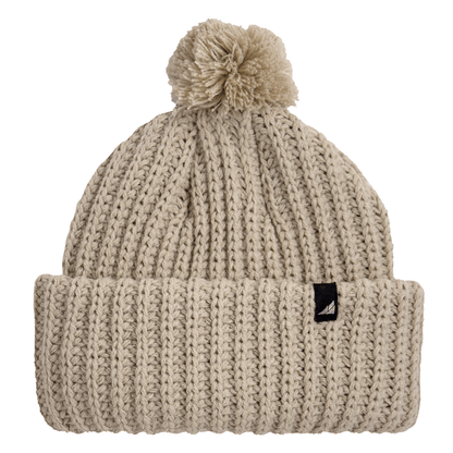 Toddler Acrylic Ribbed Cuff with Pom Hat – Cozy & Purposeful, soft knit beanie with matching pom for winter adventures.