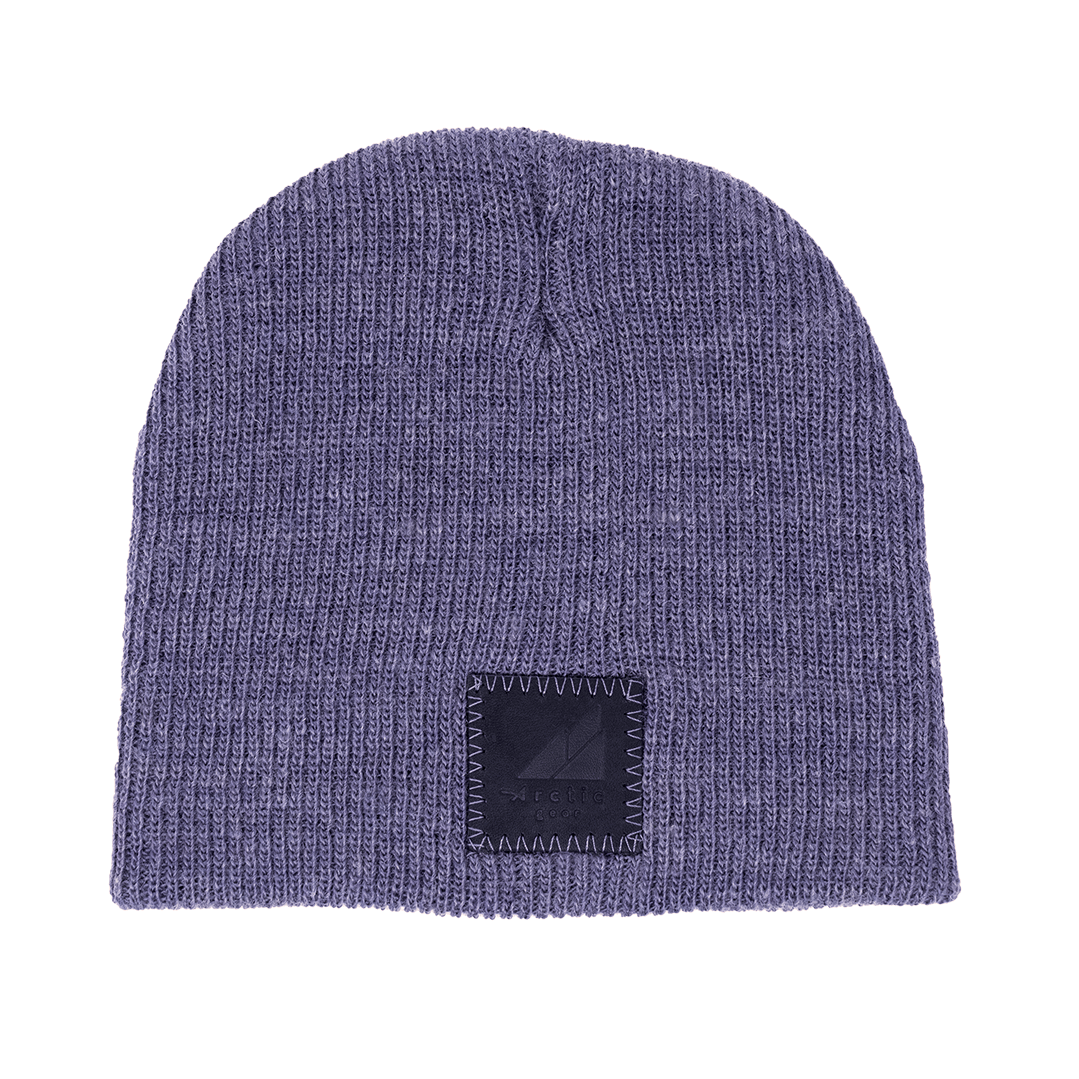 Toddler Acrylic Wool Beanie – Soft, Stretchy & Winter-Ready in purple, perfect for cold weather adventures.