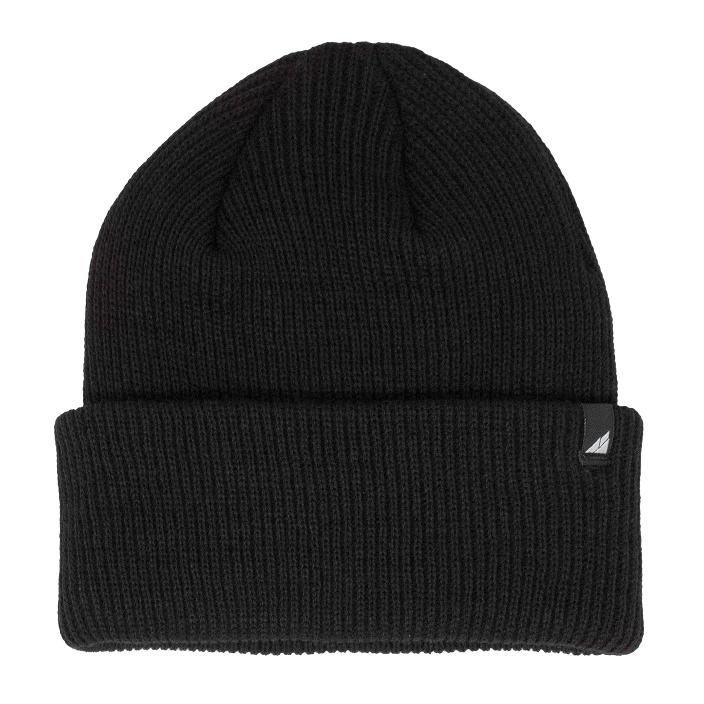 Adult Acrylic Cuff Hat – Soft Knit Beanie in black, perfect for warmth and comfort during winter outings.