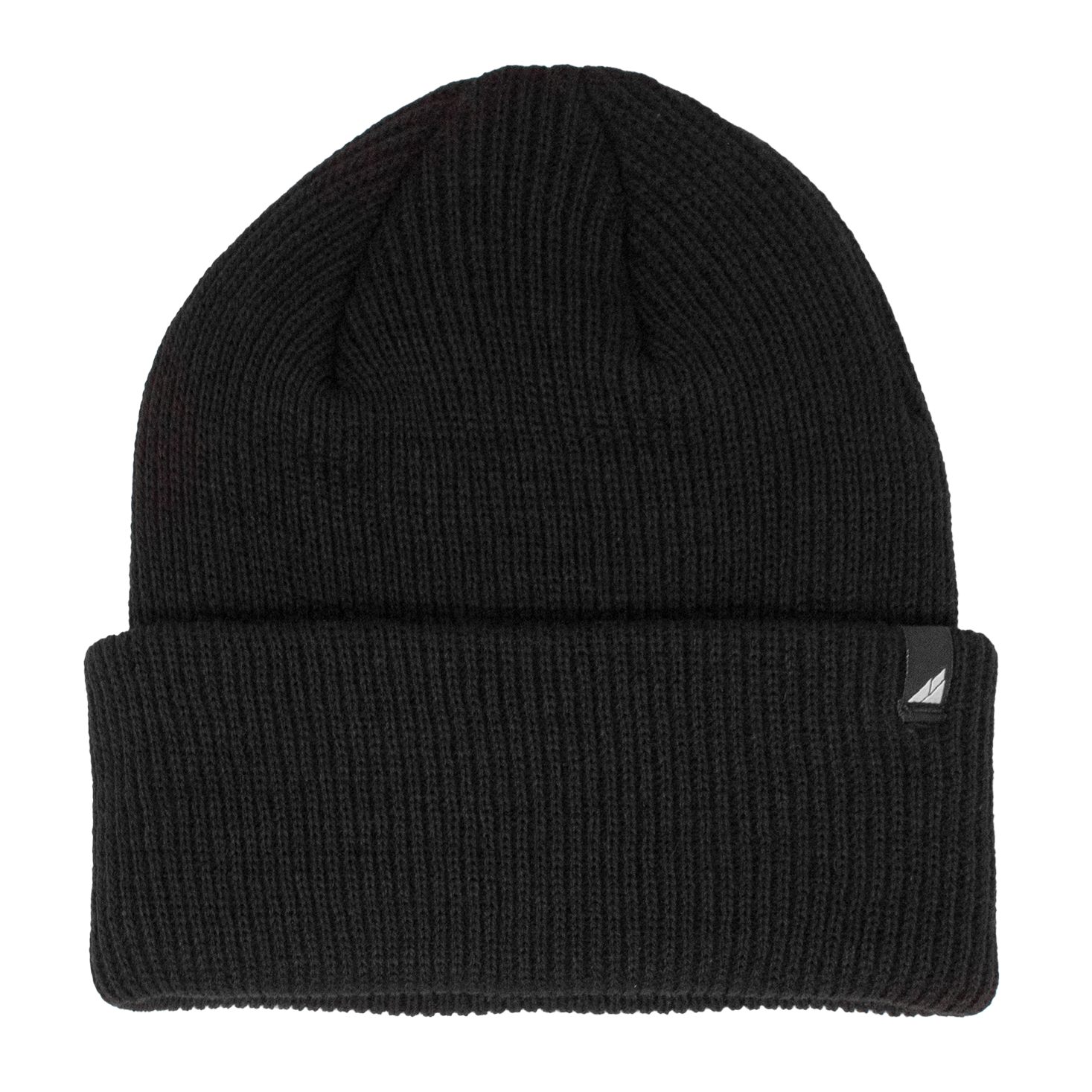 Adult Acrylic Cuff Hat – Soft Knit Beanie in black, perfect for warmth and comfort during winter outings.