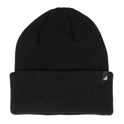 Adult Acrylic Cuff Hat – Soft Knit Beanie in black, perfect for warmth and comfort during winter outings.