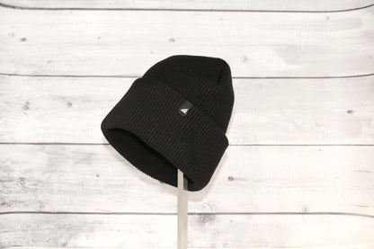 Adult Acrylic Cuff Hat – Soft Knit Beanie in black, showcasing a comfortable and stylish design for cold weather.