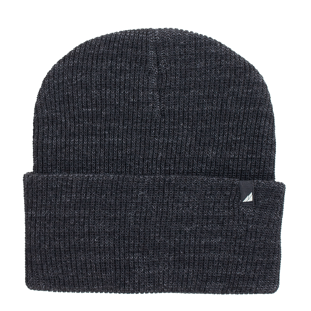 Adult Acrylic Cuff Hat – Soft Knit Beanie in black, soft knit material perfect for warmth and comfort.