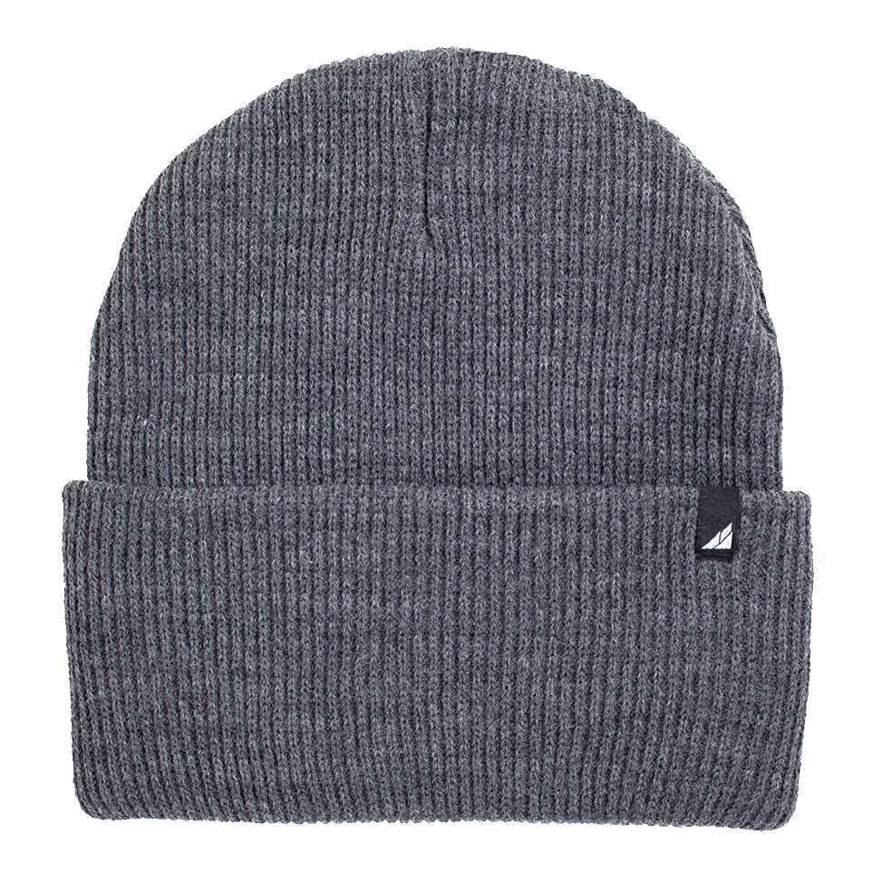 Adult Acrylic Cuff Hat – Soft Knit Beanie in gray, showcasing a soft knit texture and cuffed design for warmth.
