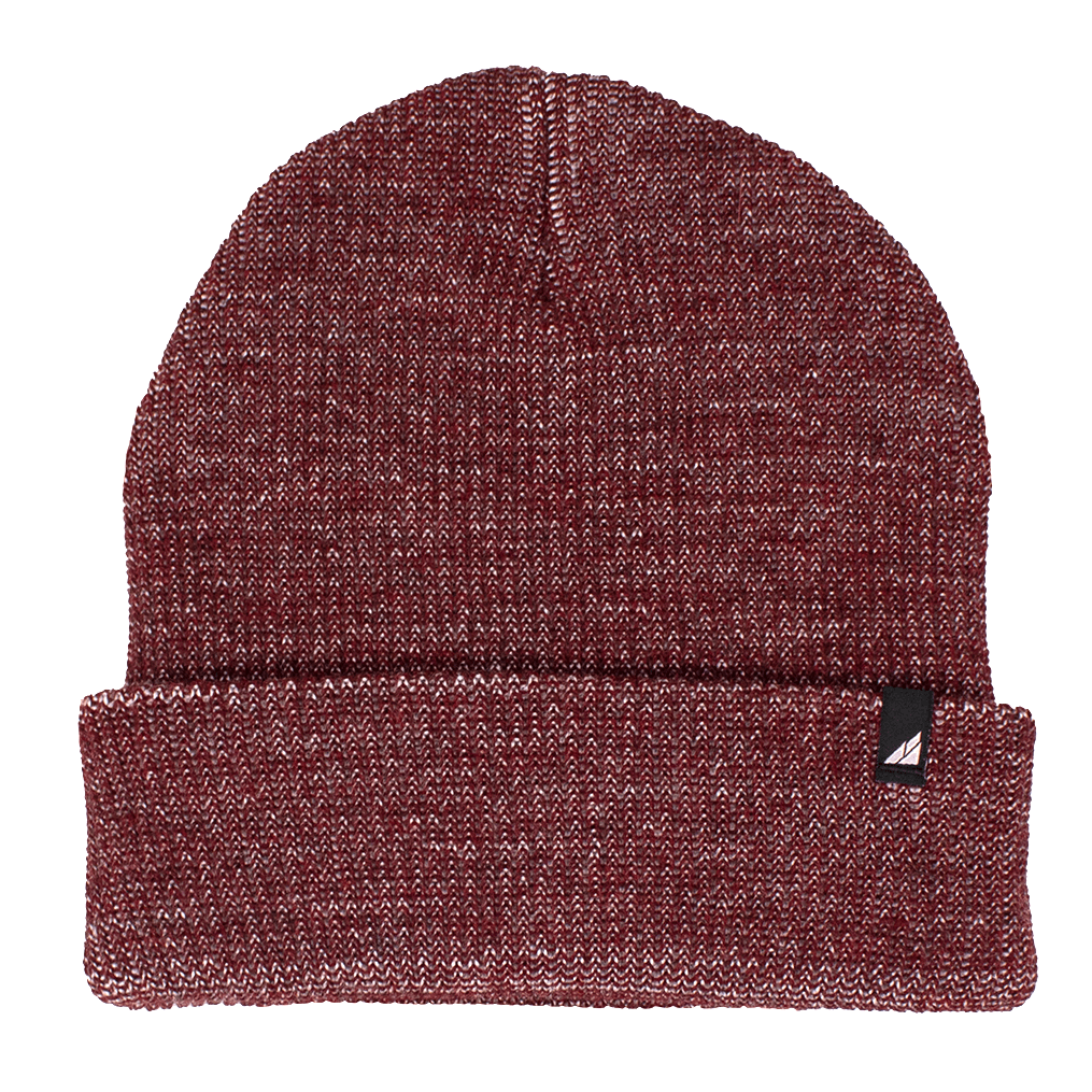 Adult Acrylic Cuff Hat – Soft Knit Beanie in rich burgundy color, showcasing a cozy and stretchy knit design.