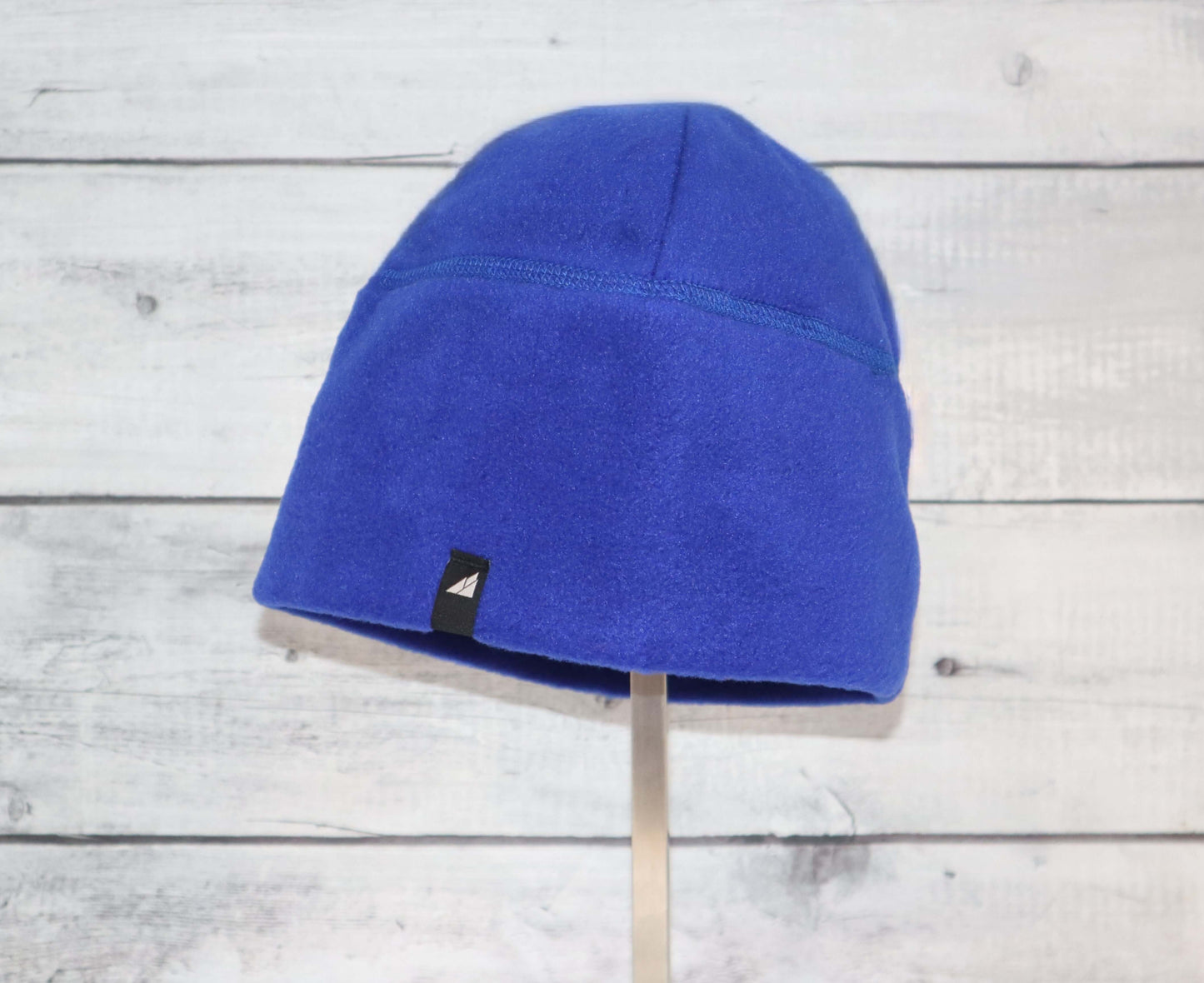 Adult Fleece Cap – Warm Stretch Beanie in blue, perfect for cold weather and outdoor activities.