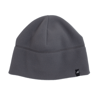 Adult Fleece Cap – Warm Stretch Beanie in soft gray fleece, perfect for cold weather and outdoor activities.