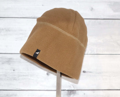 Adult Fleece Cap – Warm Stretch Beanie in soft brown fleece, perfect for winter and outdoor activities.