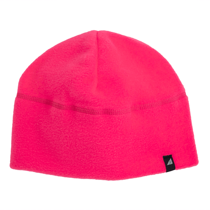 Adult Fleece Cap – Warm Stretch Beanie in vibrant pink color, perfect for winter warmth and comfort.