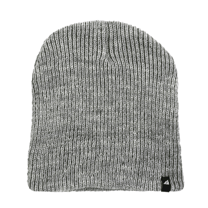 Adult Soft Wool Slouchy Beanie – Relaxed Fit Winter Hat in gray, made from soft mercerized wool for warmth and comfort.