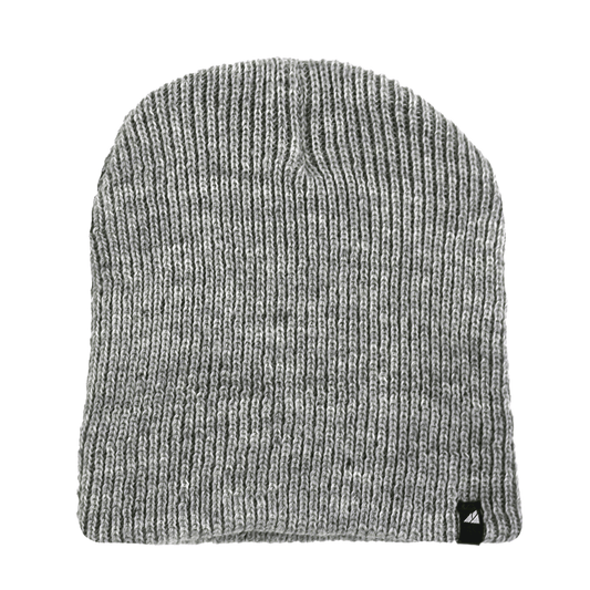 Adult Soft Wool Slouchy Beanie – Relaxed Fit Winter Hat in gray, made from soft mercerized wool for warmth and comfort.