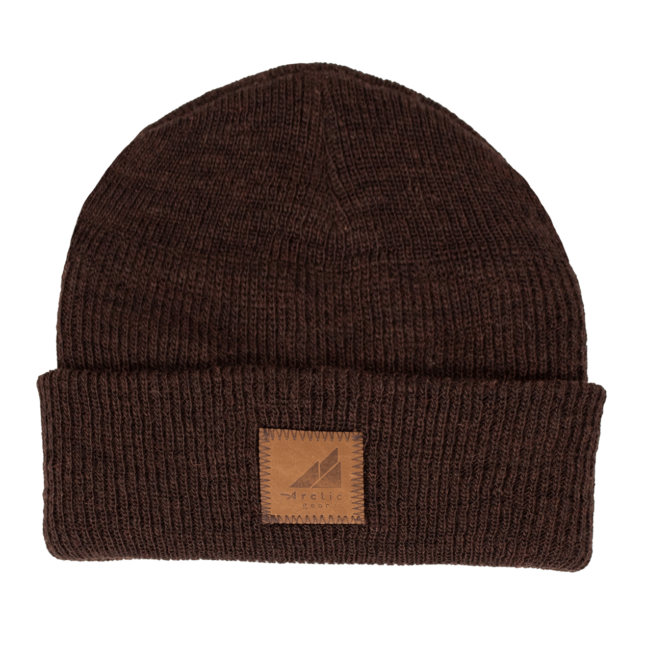 Adult Wool Watch Cap – Military Grade Winter Beanie in dark brown, water-resistant and warm for winter activities.