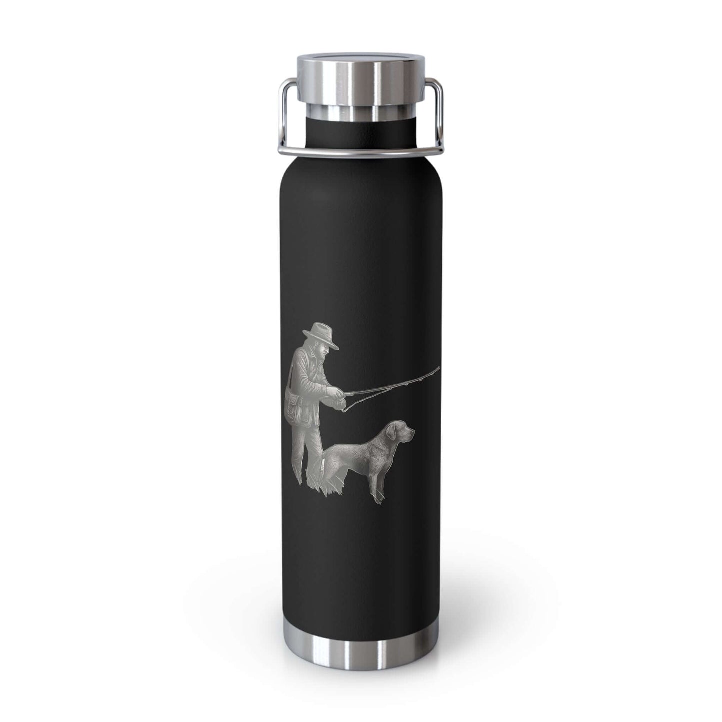 Adventure-Ready Fisherman and Dog Bottle – Personalized Gear
