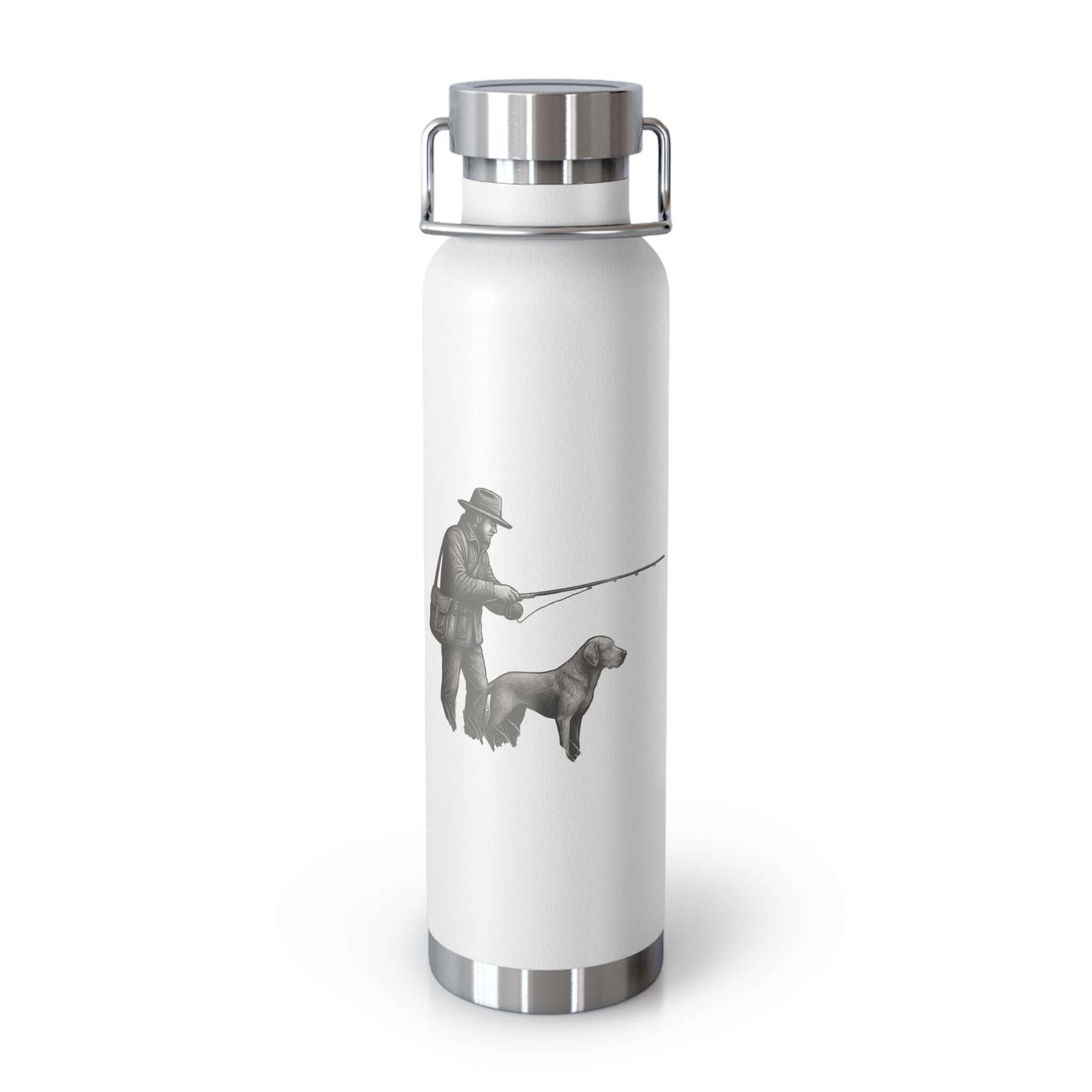 Adventure-Ready Fisherman and Dog Bottle – Personalized Gear
